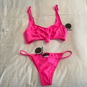 Hot Miami style hot pink bikini NWT